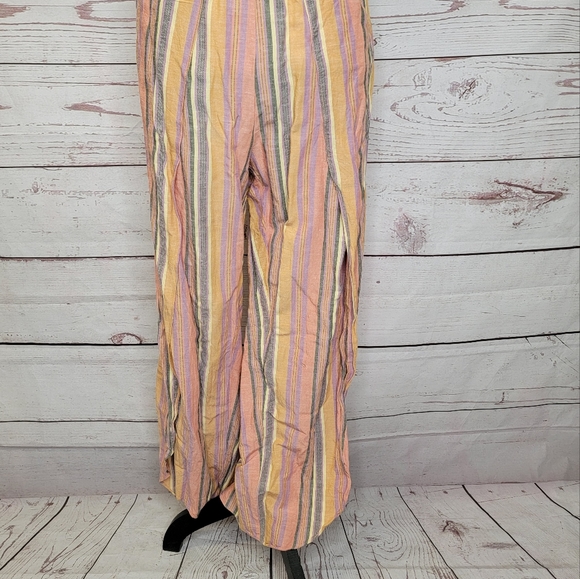 Drew striped tube top jumpsuit with leg slits - Picture 4 of 15